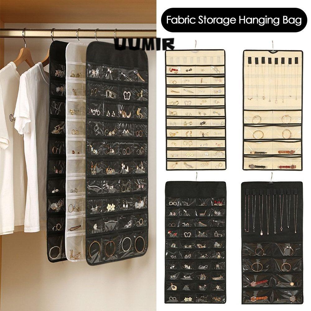 UUMIR Túi Treo Đựng Trang Sức / Đồng Hồ Hai Mặt Bằng Vải Kích Thước Lớn Tiện Dụng Giá Đỡ