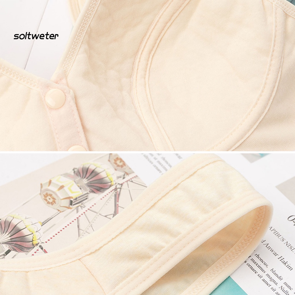 St Áo Ngực Cài Nút Trước Không Gọng Thép Mềm Mại Nâng Ngực Size Lớn Cho Mẹ Bỉm Sữa