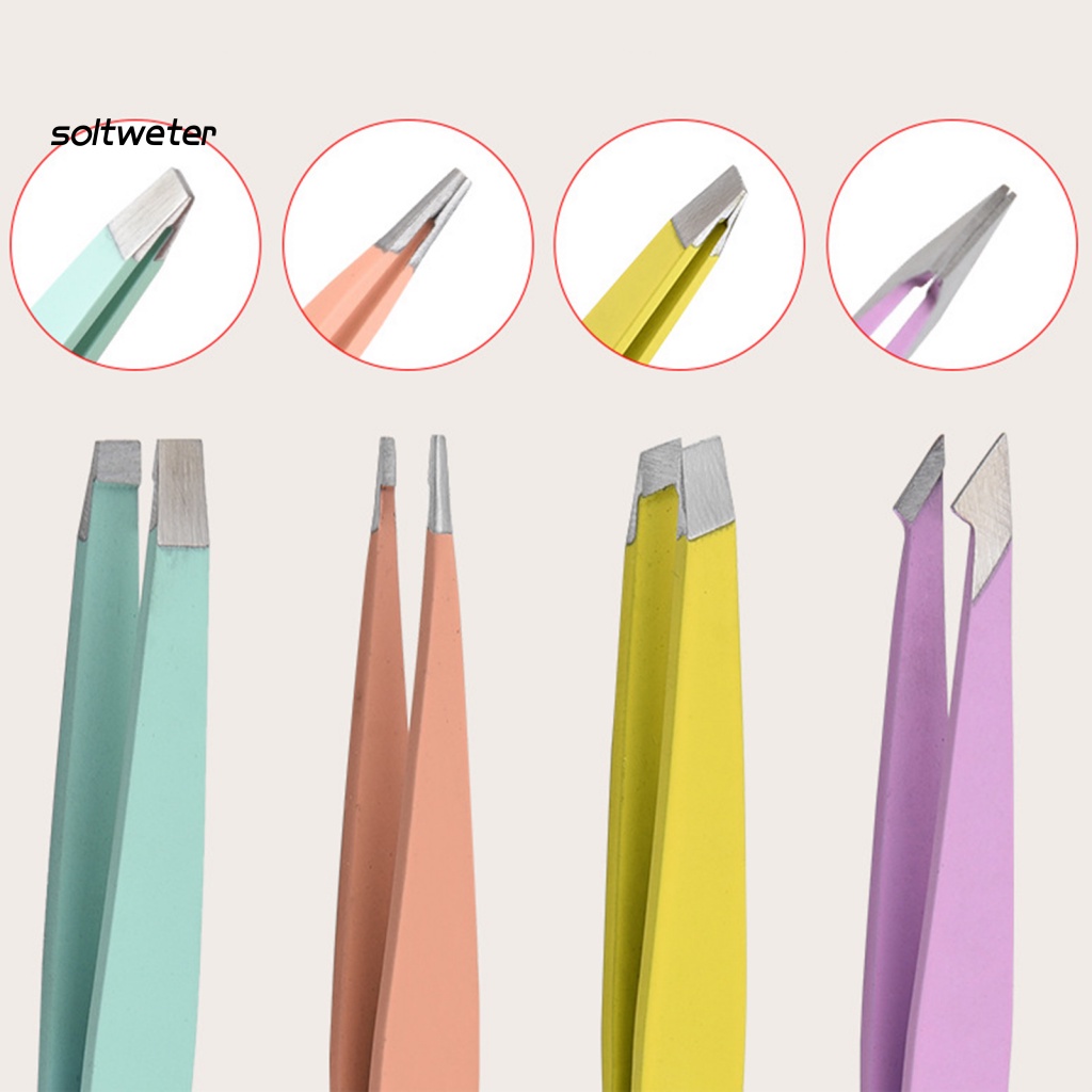 Bộ 4 Nhíp Nhổ Lông Mày Bằng Thép Không Gỉ