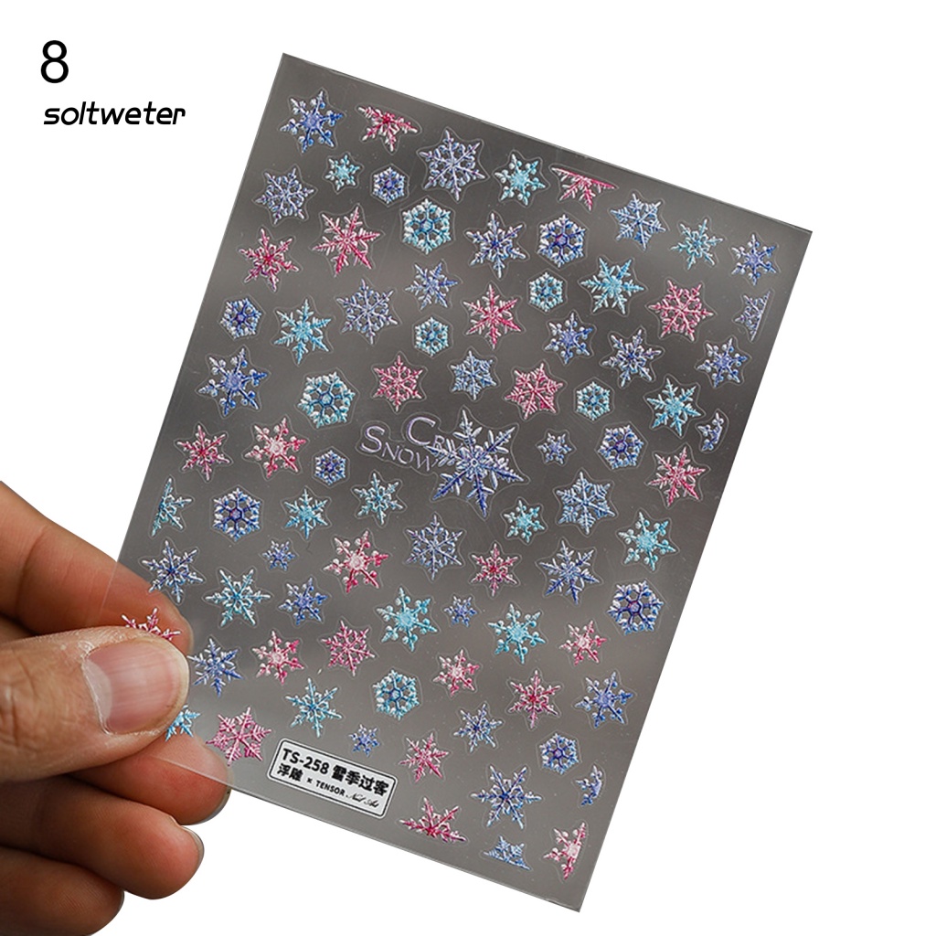 Miếng Dán Họa Tiết Hoa Hồng Dập Nổi 5D Nhiều Hình Dạng Không Phai Màu Trang Trí Móng Tay