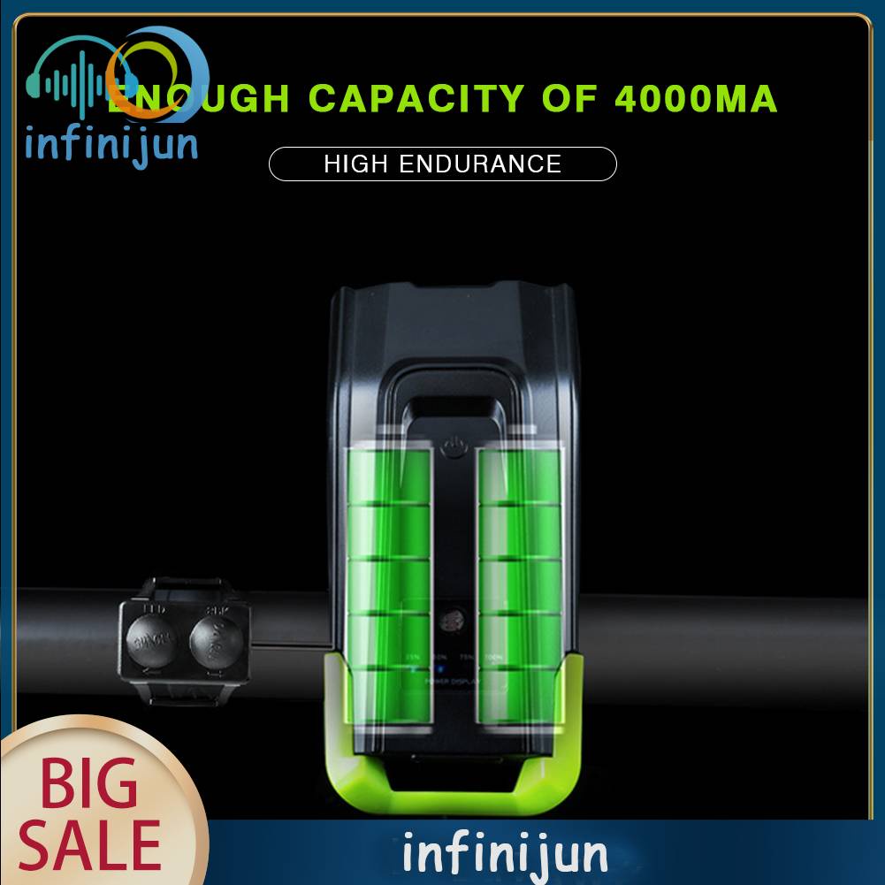 Đèn Pin Gắn Xe Đạp 4000mAh 800LM