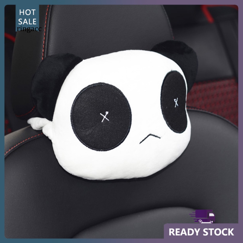 Gối Tựa Đầu Bằng Cotton PP Hình Gấu Trúc Dễ Thương Thoáng Khí Cho Xe Hơi