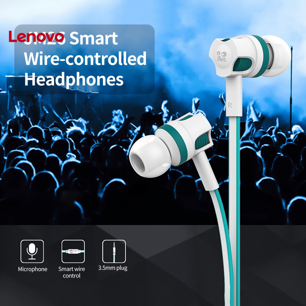 Tai Nghe Có Dây JM26 Chống Tiếng Ồn Trọng Lượng Nhẹ 35mm Kiểu Dáng Thể Thao