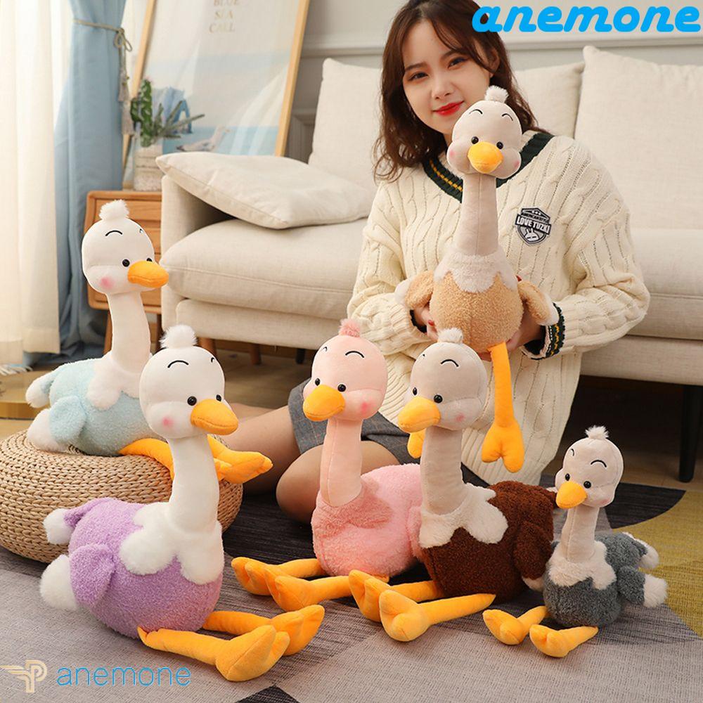 ANEMONE Đồ chơi nhồi bông Hình Đà Điểu Dễ Thương Trang Trí Nhà Cửa