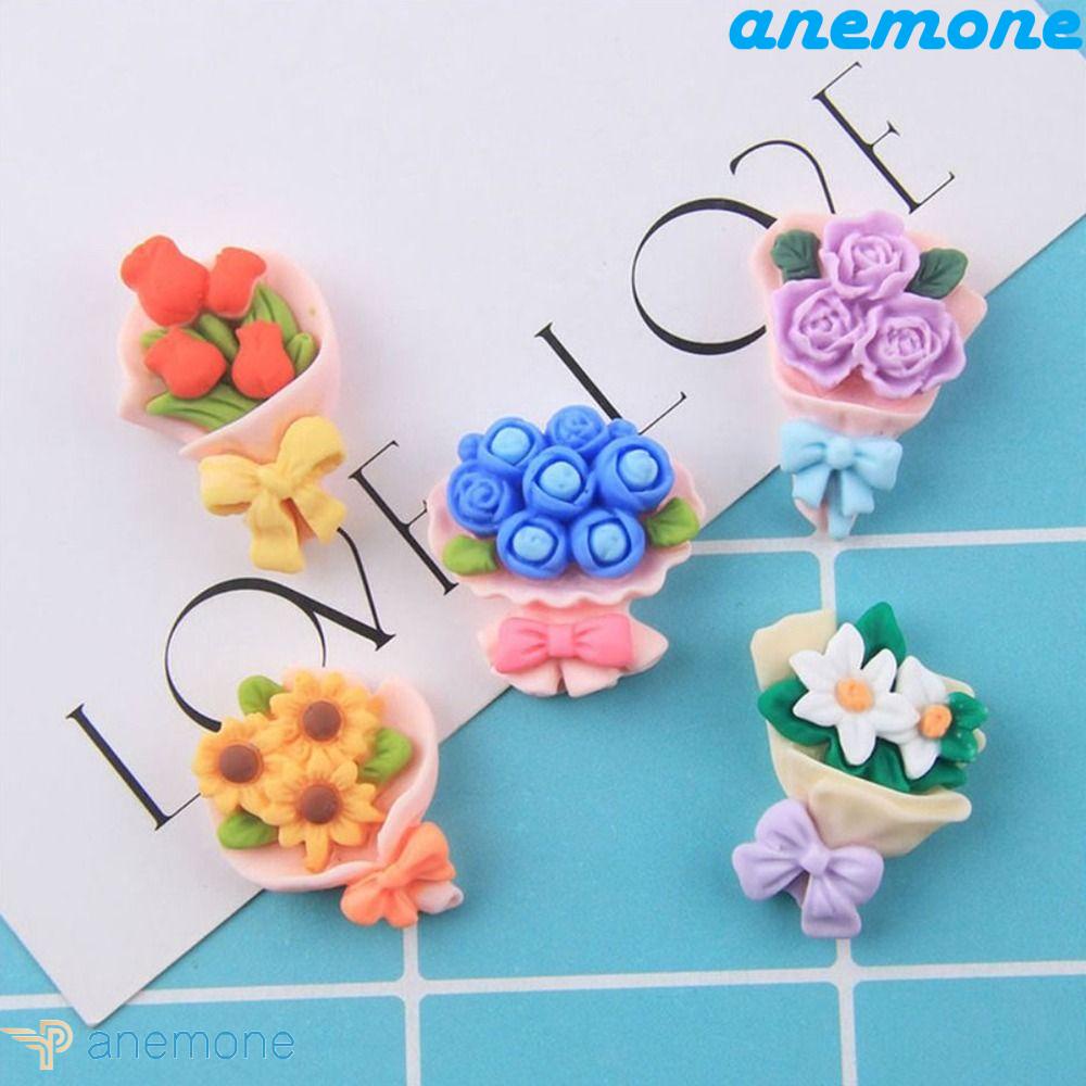 ANEMONE Phụ Kiện Trang Sức Kẹp Tóc / Điện Thoại Phủ Resin Diy Dễ Thương