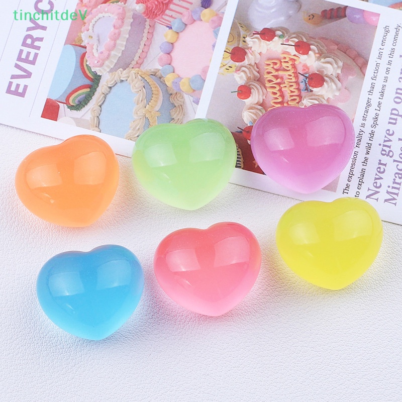 [TinchitdeV] Bộ 5 Ngôi Sao / Trái Tim Hoạt Hình Mini Bằng Nhựa Resin Phát Sáng Trang Trí Tiểu Cảnh
