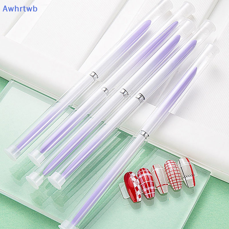 Cọ Vẽ Trang Trí Móng Tay 7 / 15 / 20 / 25 / 30mm Cán Kim Loại Mới