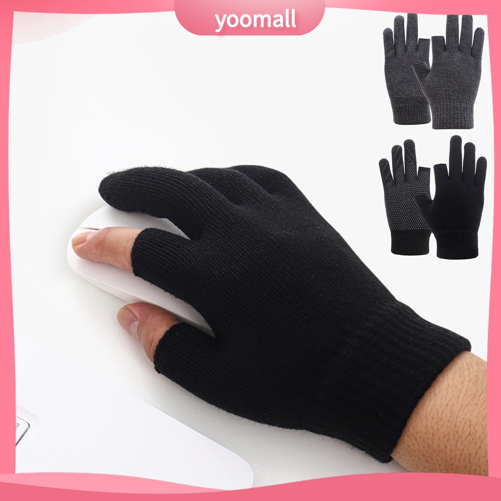1 Đôi Găng Tay Mùa Đông 2 Ngón Chống Gió Chống Trượt Dày Dặn Co Giãn