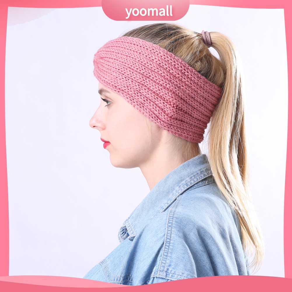 Băng Đô Dệt Kim Co Giãn Giữ Ấm Mùa Thu Đông Cho Nữ