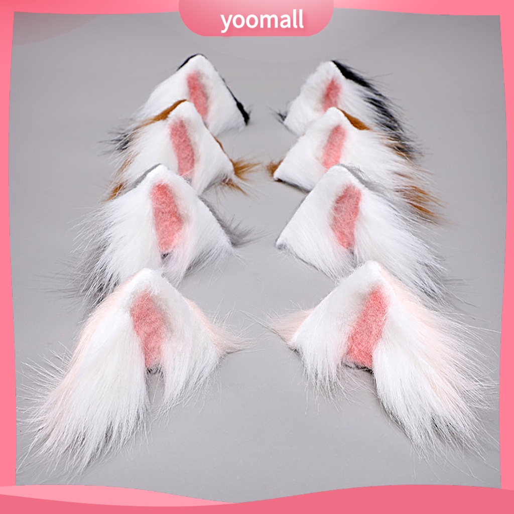 1 Cặp Kẹp Tóc Hình Tai Mèo Bằng Lông Nhung Dễ Thương Xinh Xắn