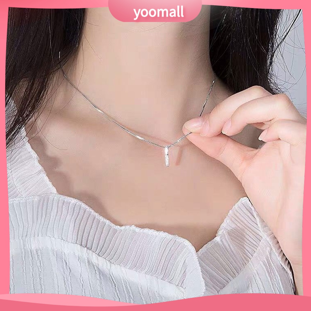 [YM] Vòng cổ Dát Đá Giả Kim Cương Sáng Bóng Lâu Trôi Cho Ngày Valentines