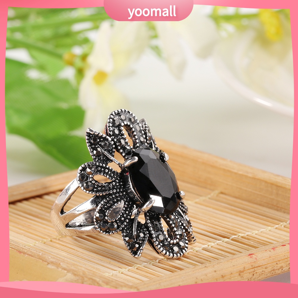 Nhẫn Hợp Kim Mặt Hoa Phong Cách Vintage Thời Trang Dành Cho Nữ