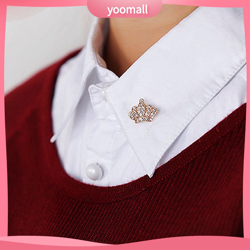 Ghim Cài Áo Hình Vương Miện Đính Đá Thời Trang Cho Nữ