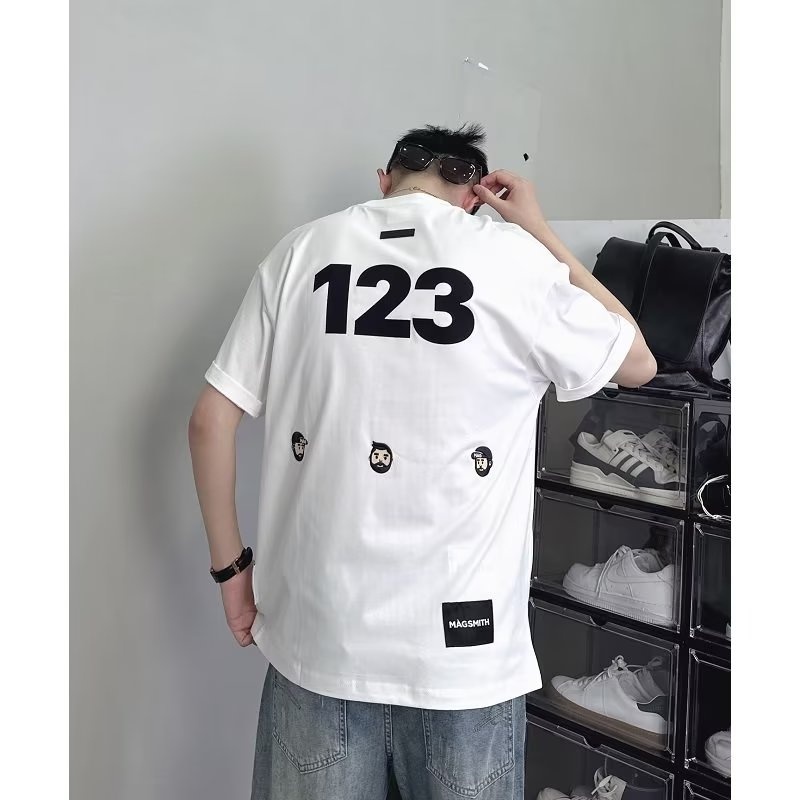 Áo Thun Tay Ngắn Dáng Rộng In Họa Tiết Độc Đáo Thời Trang Mùa Hè Cho Nam