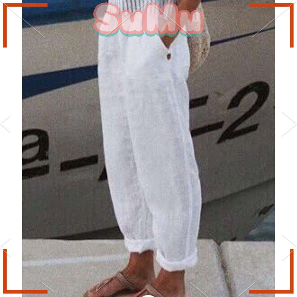 SUMU Quần Dài Phụ Nữ Mới Rắn Giản Dị