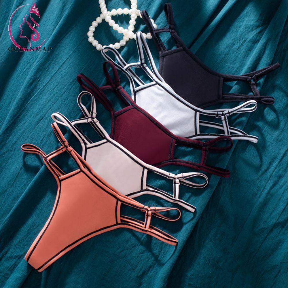 OCEANMAP Quần Lót Lưng Thấp Thoáng Khí Gợi Cảm Cho Nữ