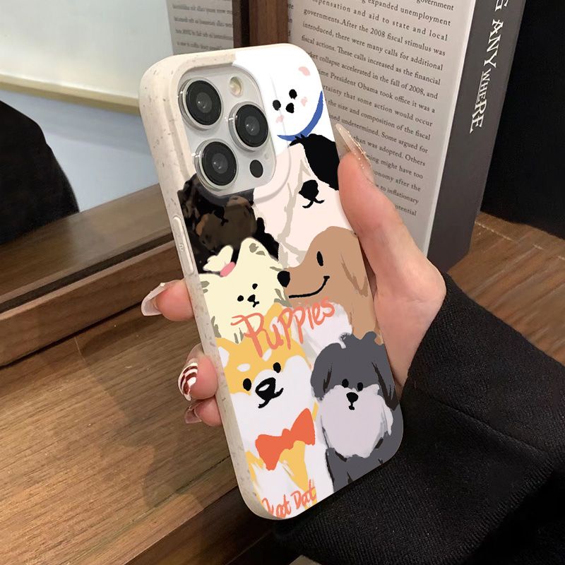 Ốp Điện Thoại Mềm Chống Sốc Bảo Vệ Toàn Diện In Hình Chú Chó Dễ Thương Cho Iphone Max 78I 12 14 Pro Plus 11 13 5MRH
