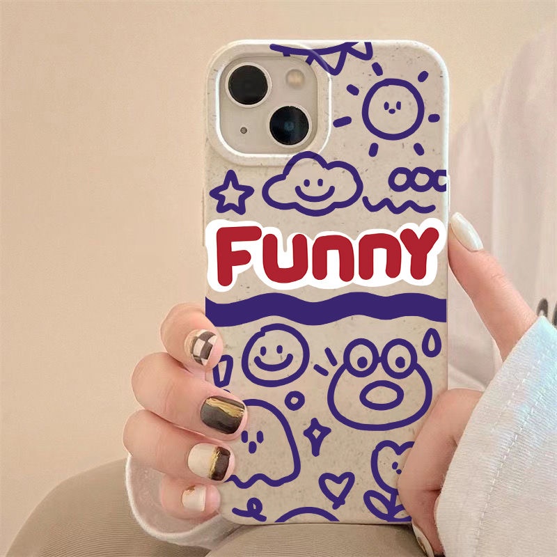 Ốp Điện Thoại Mềm Chống Sốc Họa Tiết Graffiti Đơn Giản Cho Iphone 1114pro 12 13 8p7 AO2E