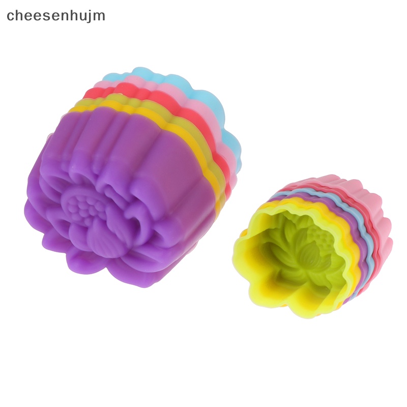 Set 5 Khuôn Silicon Làm Bánh Muffin 3 / 5cm Không Tái Sử Dụng Tiện Lợi