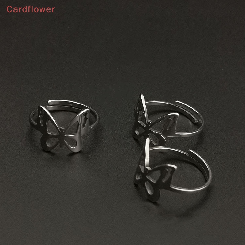 Nhẫn Hình Bướm Hình Học Tối Giản Có Thể Điều Chỉnh Kích Cỡ Cho Nữ