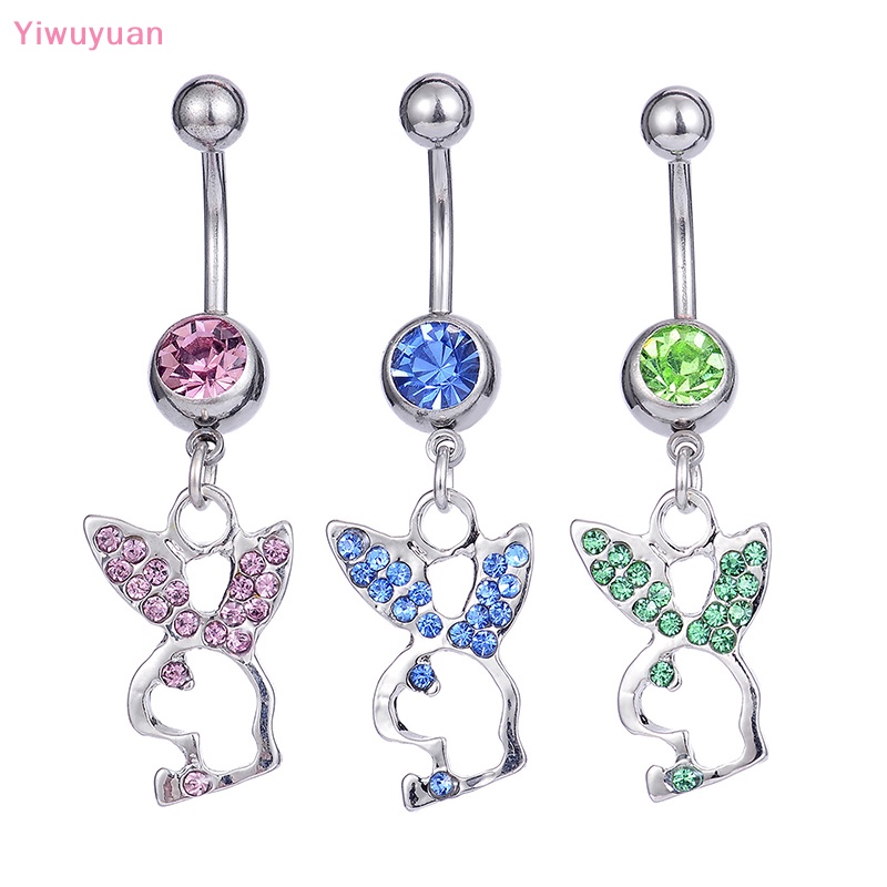 < Yiwuyuan > Khuyên Rốn Hình Thỏ Hoạt Hình Dễ Thương Mới