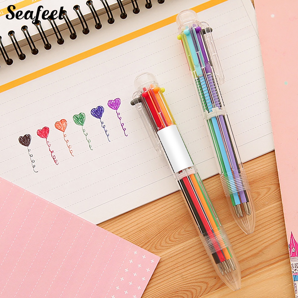 Bút Viết 0.5mm 6 Trong 1 Nhiều Màu Sắc Dành Cho Học Sinh