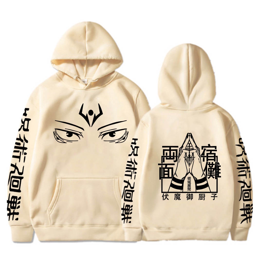 Áo Hoodie Tay Dài In Hình Anime Jujutsu Kaisen RyoWomen Sukuna Eyes 2023 Mới