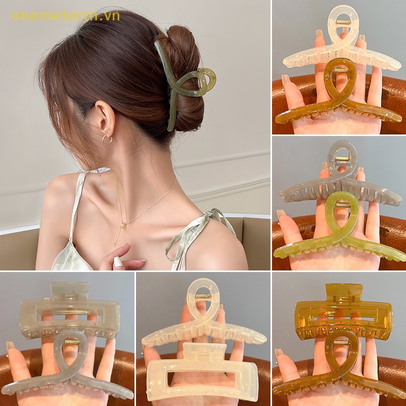 Kẹp Tóc Càng Cua Trong Suốt Cỡ Lớn Thời Trang Cho Nữ