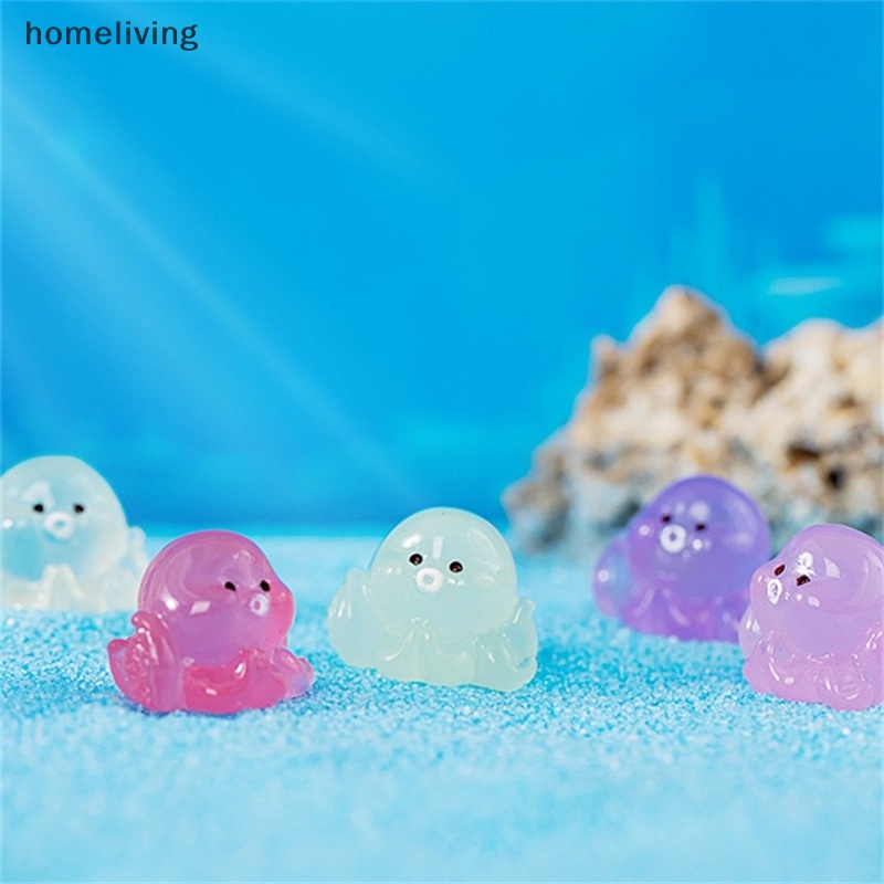 Bộ 2 Tượng Bạch Tuộc Dạ Quang Dùng Trang Trí Tiểu Cảnh