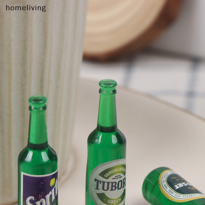 Set 10 Chai Nước Mini Tỉ Lệ 1 / 12 Dùng Để Trang Trí Nhà Búp Bê