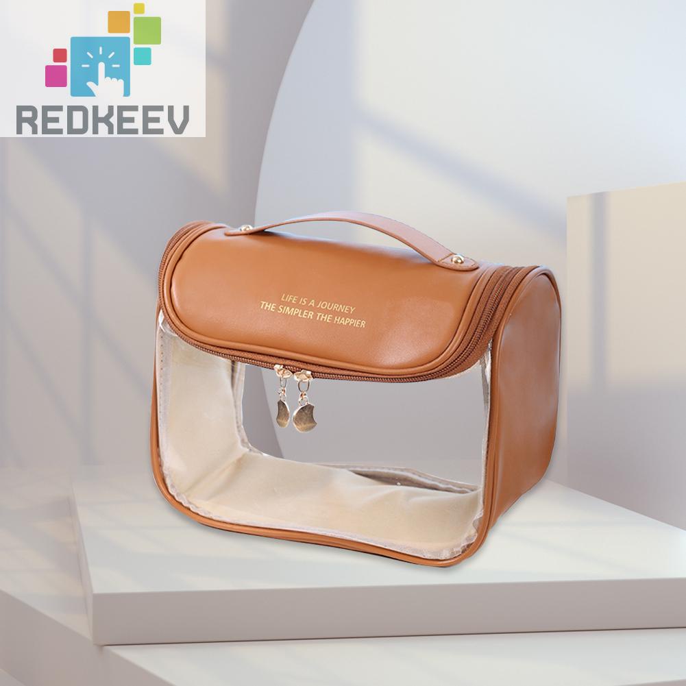 Túi Đựng Mỹ Phẩm Bằng PVC Sức Chứa Lớn Kèm Móc Treo Tiện Dụng