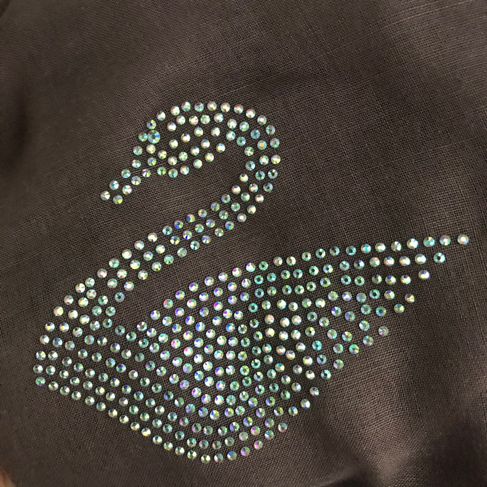 1 Miếng Dán Đính Đá Pha Lê Họa Tiết Bướm Thiên Nga Trái Tim Trang Trí Đầm