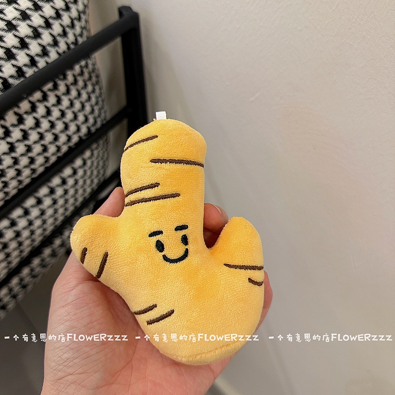 Móc Khóa Hình Hành Tỏi Gừng Nhồi Bông Dễ Thương