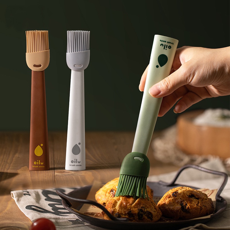 Cọ quét dầu ăn silicon chịu nhiệt cao màu Pastel 22cm