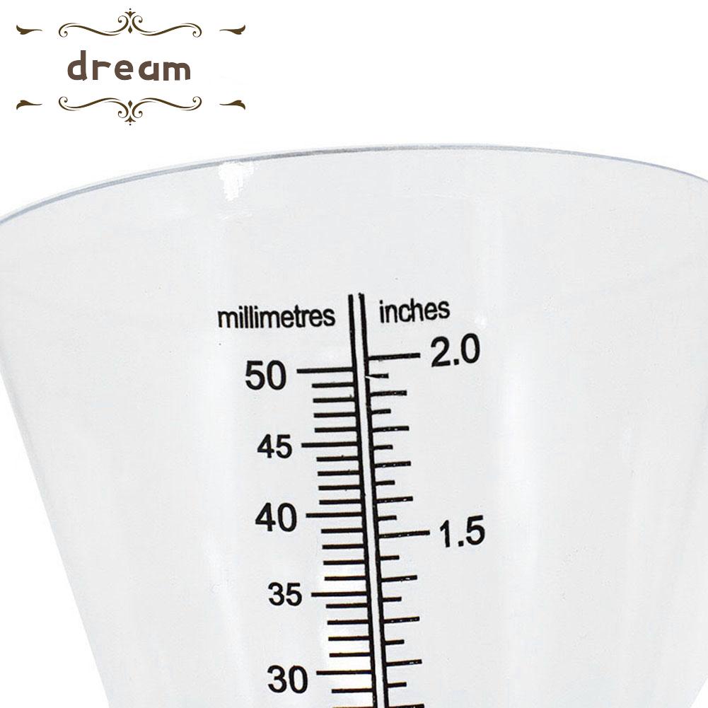 【DREAMLIFE】Rain Gauge Ground Precipitation Measurement Measuring Plastic Transparent