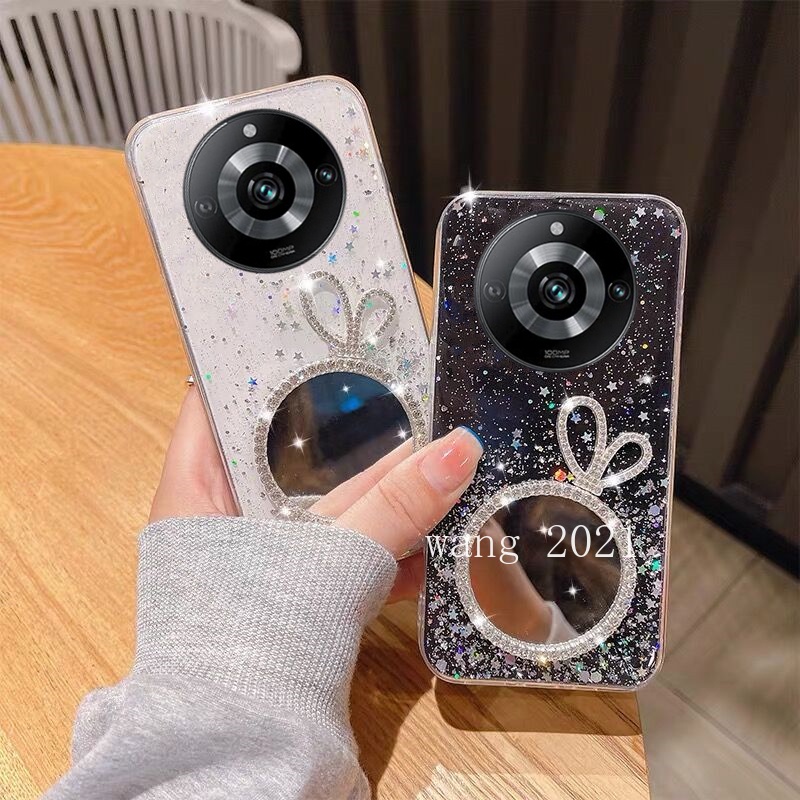 Ốp Điện Thoại Mềm Có Gương Trang Điểm Hình Vương Miện Cho Realme11 Pro Realme 11 Pro + Plus 5G 2023 Realme 11 Pro 5G