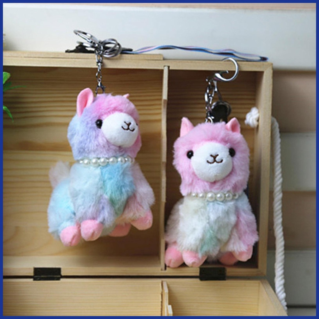 Móc Khóa Hình Lạc Đà Alpaca Nhồi Bông Dễ Thương