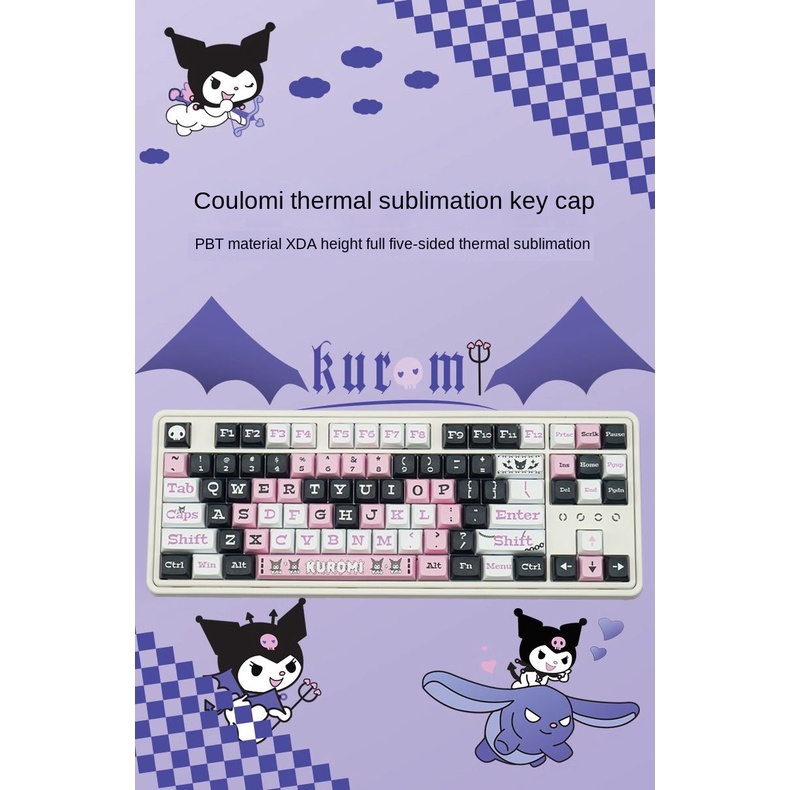 Nắp Phím Bấm 127 Phím Cách Nhiệt PBT Dễ Thương Dành Cho Nữ