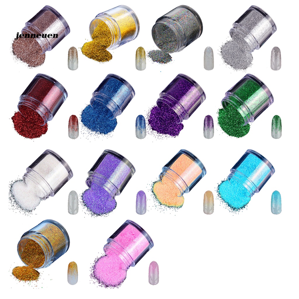 Hộp 10g 14 Màu Kim Sa Lấp Lánh Trang Trí Móng Tay Nghệ Thuật