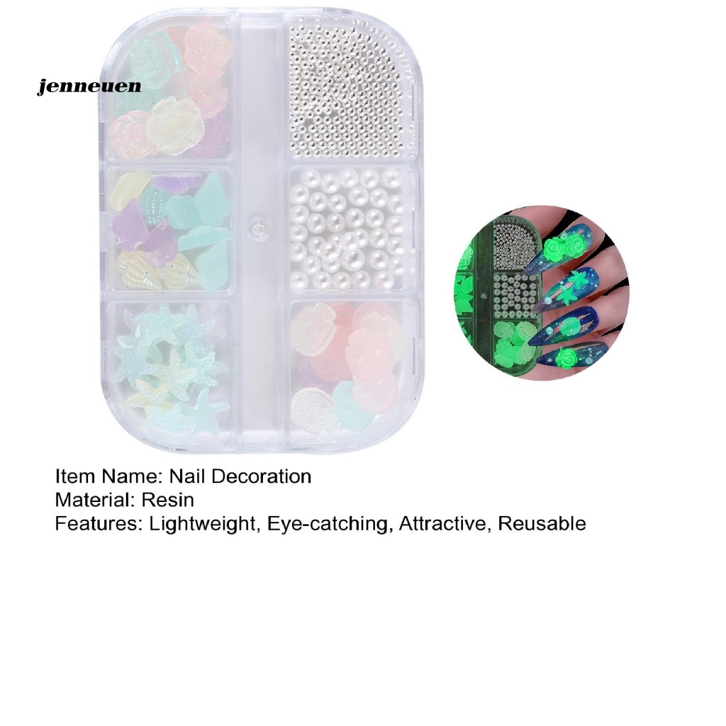 1 Hộp Phụ Kiện Hoa Trà 3D Trang Trí Móng Tay Sáng Tạo