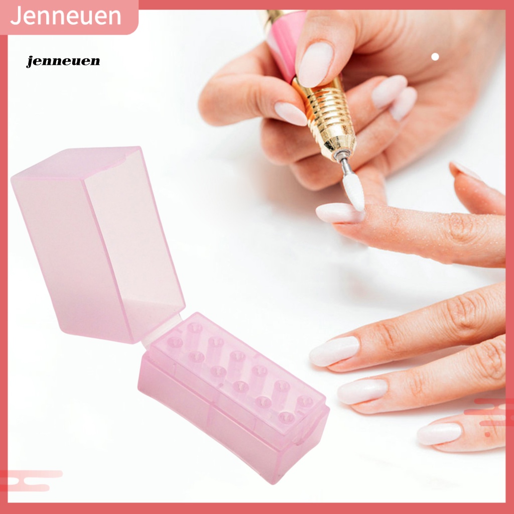 Hộp Đựng Đầu Mài Móng Tay Bằng Nhựa Chống Bụi