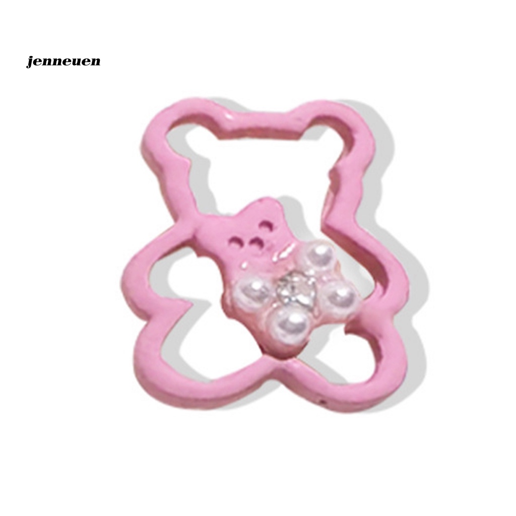 Bộ 2 Phụ Kiện Trang Trí Móng Tay Hình Gấu Hoạt Hình Nhiều Màu Edge