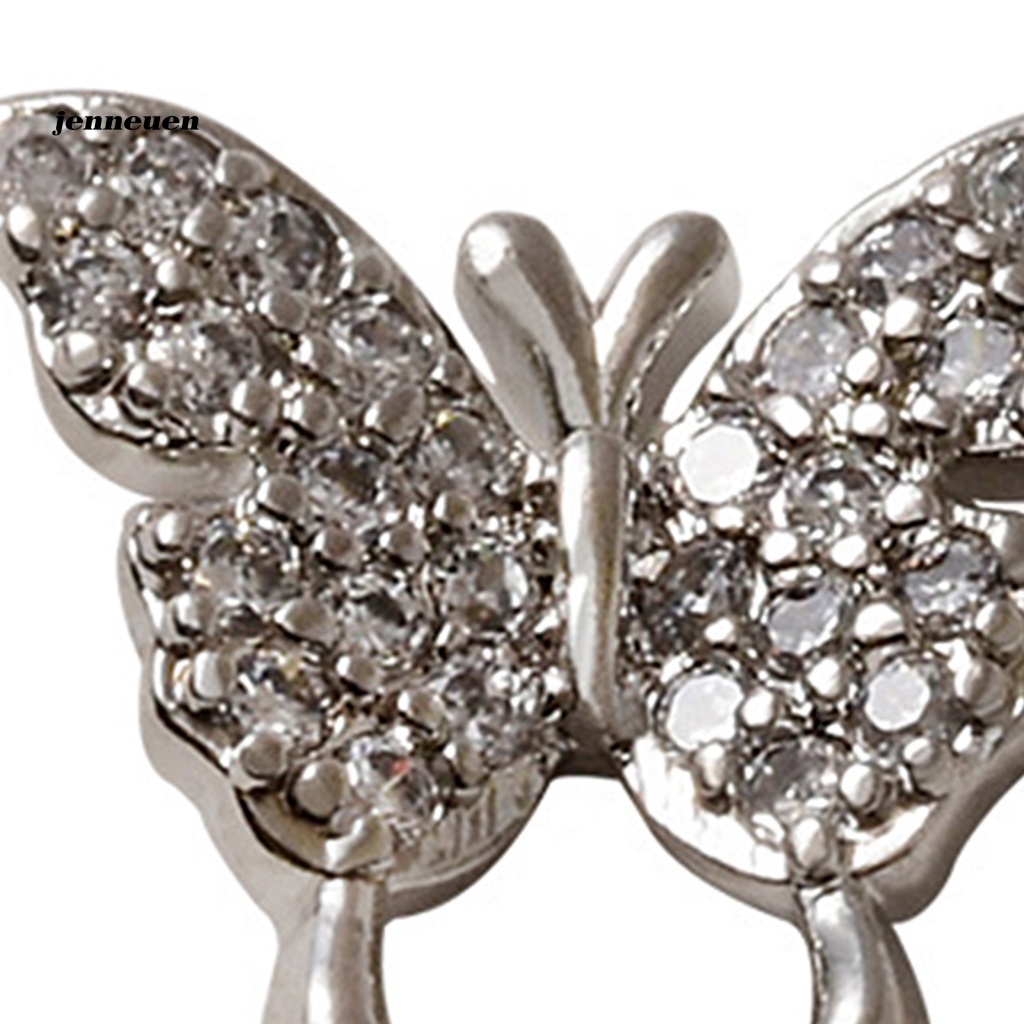 Phụ Kiện Trang Trí Móng Tay Nghệ Thuật Hình Bướm Đính Đá Zircon Không Phai Màu