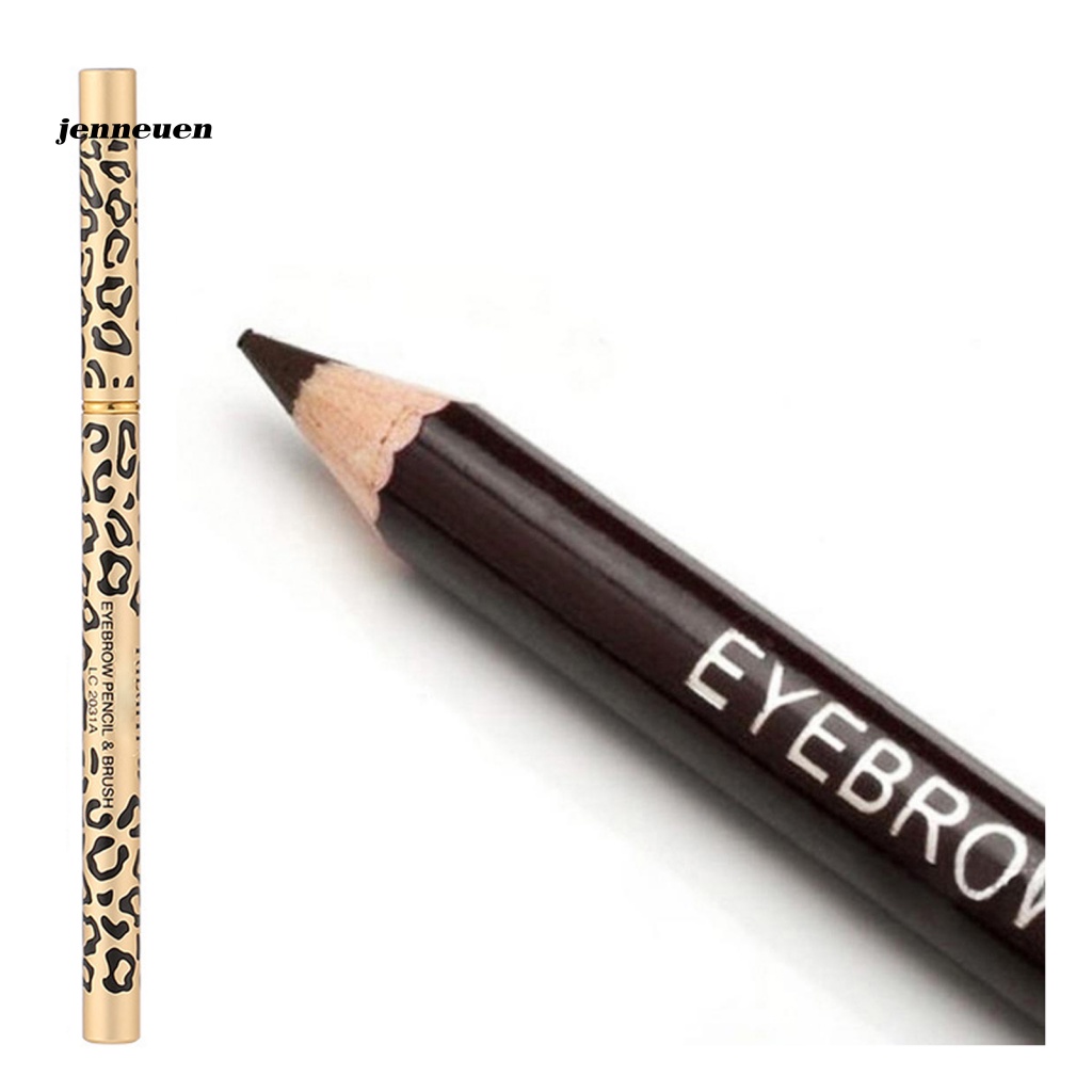 Bút Chì Kẻ Lông Mày JEN JEN Hai Đầu Chống Thấm Nước In Họa Tiết Da Báo