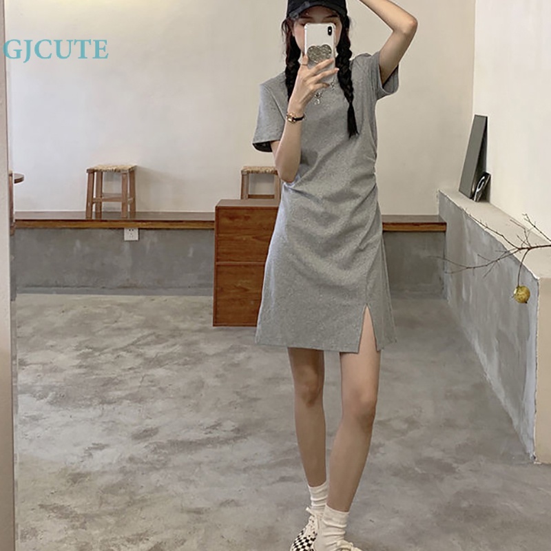 Đầm Mini Màu Trơn Thời Trang Mùa Hè Cho Nữ