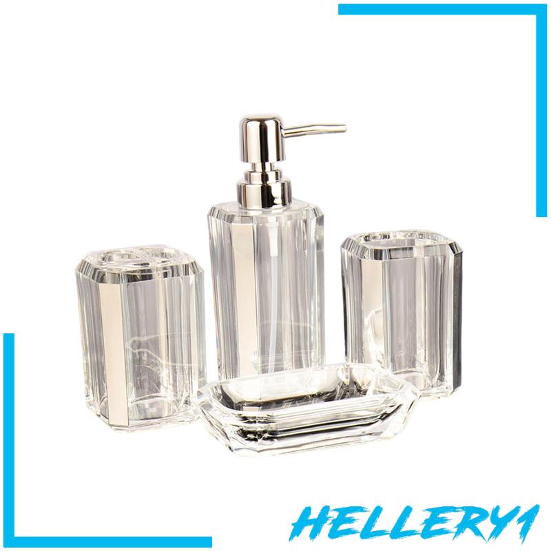 Set 4 Bình Đựng Xà Phòng Trong Suốt Trang Trí Nhà Tắm