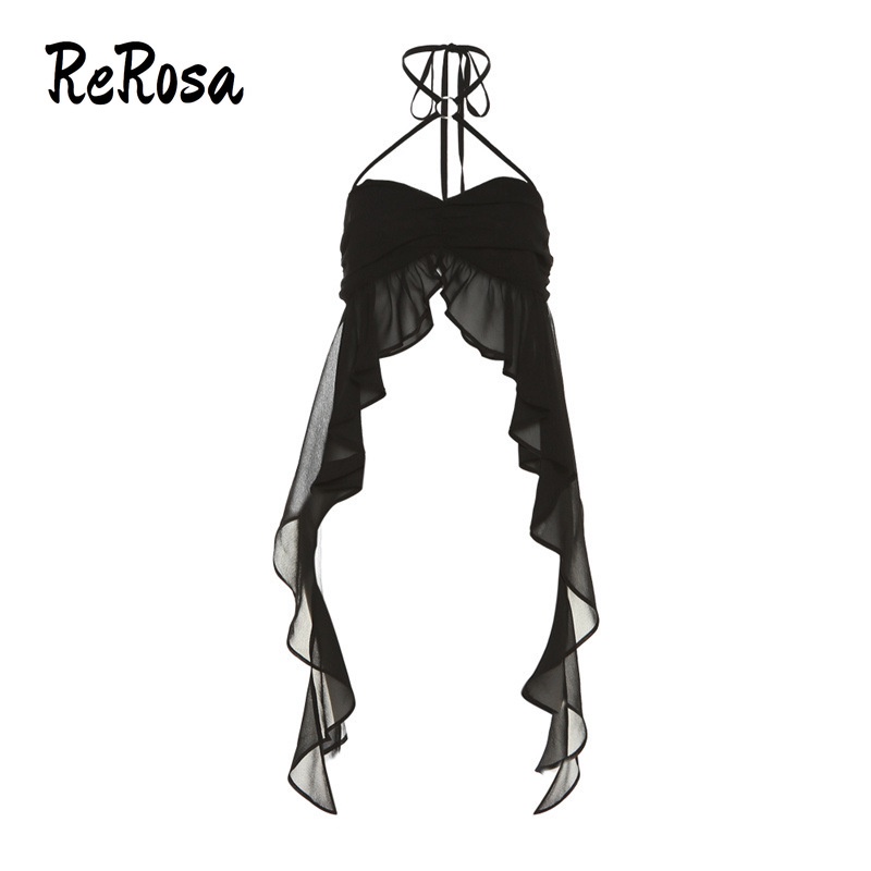 Rerosa Áo Hai Dây Cắt Thấp Xếp Ly Kiểu Mới 2023