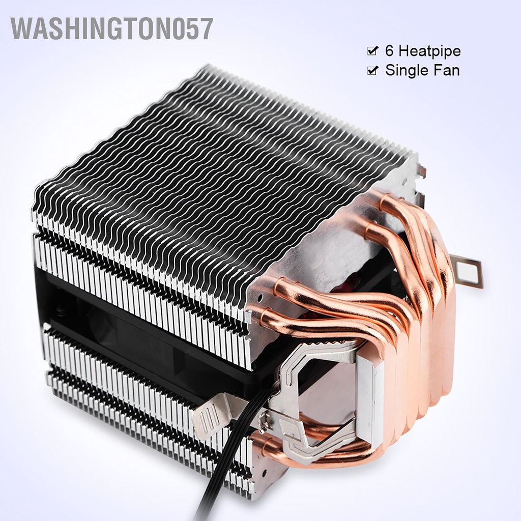 Washington057 Kiểm soát nhiệt độ Bộ làm mát CPU 6 ống dẫn Yên tĩnh 800-2200 vòng quay cho AMD/INTEL