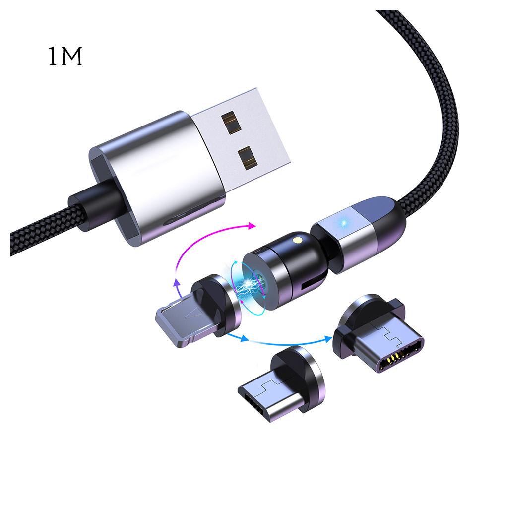Dây Cáp Sạc Nhanh USB Nam Châm 3 Trong 1 Cho Samsung Xiaomi Iphone