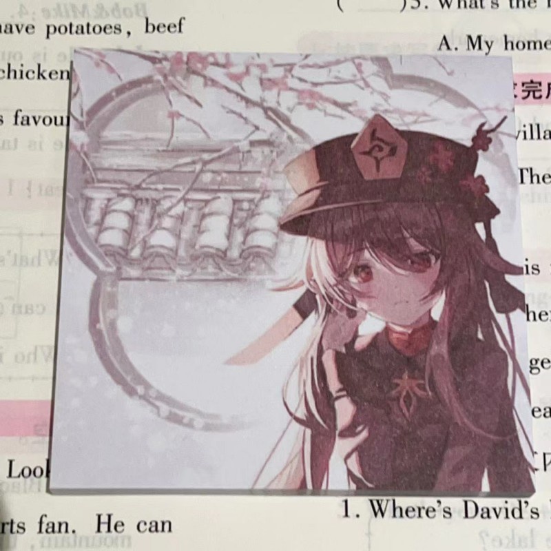 Giấy Ghi Chú Họa Tiết Hoạt Hình Đáng Yêu YB3 Genshin BY3